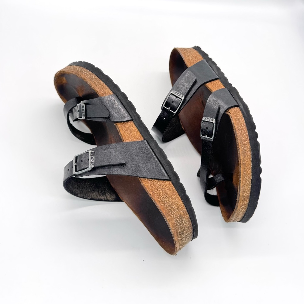 Birkenstock Gizeh Anthracite Gunmetal Leather Sandals - Picture 5 of 7